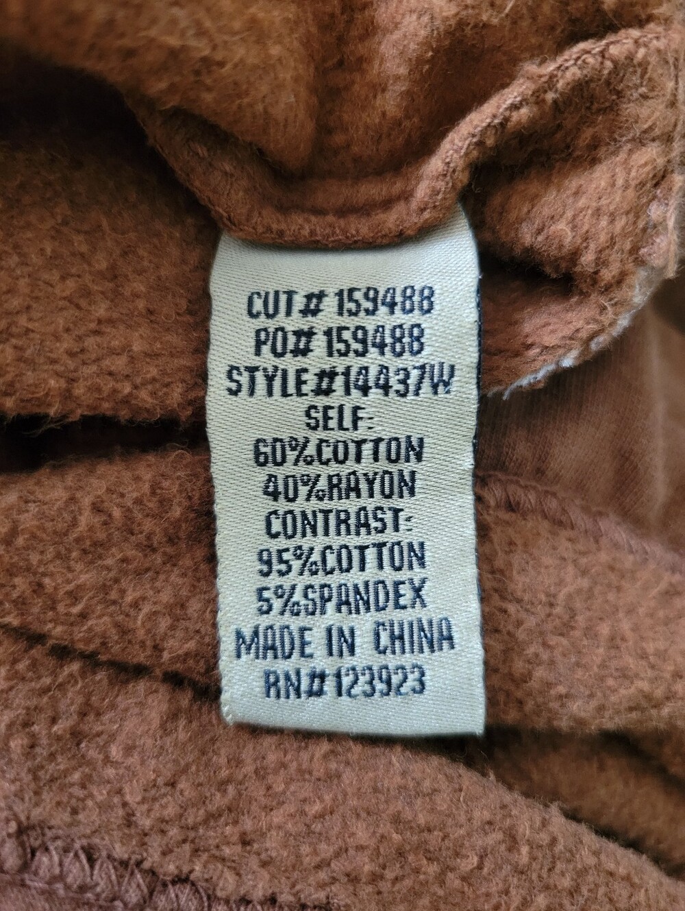NWT Wearables XCVI Fleece Funnel Neck Longcoat Zip Front Brown Cinch Hem LG - Picture 15 of 16